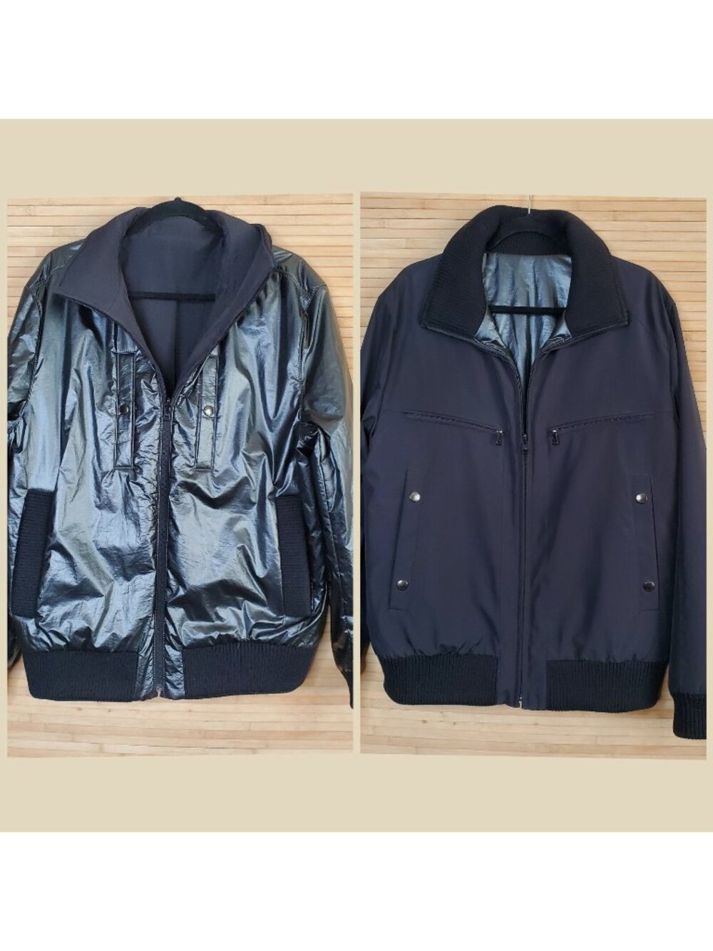 BOSS HUGO BOSS Black Mens reversible Bomber Jacket 42 R AWESOME MUST SEE